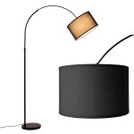 Lampe sur pied arc avec abat - jour textile noir de 40 cm base en marbre hauteur réglable jusquà 180 ... Lampe sur pied arc avec abat - jour textile noir de 40 cm base en marbre hauteur réglable jusquà 180 ...