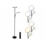 Lampe sur pied - lunartec - 2800 lm - tlcommande - liseuse - noir