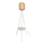 Lampe sur pied trépied en aluminium avec abat - jour en bambou et diffuseur avec plateau pour salon chambre ... Lampe sur pied trépied en aluminium avec abat - jour en bambou et diffuseur avec plateau pour salon chambre ...