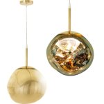 Lampe suspendue de plafond toolight app331 - 1cp lampe pendante au plafond or 27x28x27cm