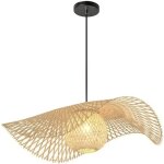 Lampe suspendue de plafond toolight boho app1548 - 1cp suspenion beige 67 x 67 x 18 cm