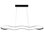 Lampe suspendue de plafond toolight led lhj026 - cp lampe pendante au plafond noir 120x20x15cm