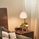 Lampe suspension - idegu - moderne - bois et mtal - e27 - 60w - style mditerranen