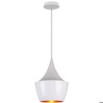 Lampe suspension industrielle moderne lustre vintage abat - jour en aluminium blanc luminaire e27 restaurant ...