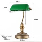 Lampe de table et de bureau style banquier vintage rétro avec abat - jour verre vert et laiton pour ampoule ... Lampe de table et de bureau style banquier vintage rétro avec abat - jour verre vert et laiton pour ampoule ...