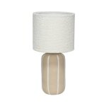 Lampe de table int�rieur c�ramique abat - jour bouclette h 41cm