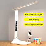 Lampe de table led pliable rechargeable par usb avec rveil veilleuse  intensit rglable pour bureau ...