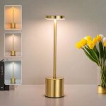 Lampe � poser - zeaicos - lampe de table - rechargeable usb - led tactile - 3 temp�ratures de couleur ...