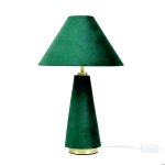 Lampe de table relaxdays abat - jour velours et pied m�tal e14 h 47 x 30 cm lampe chevet avec c�ble chambre ...