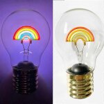 Lampe de table sans fil  ampoule tungstne rtro  led arc - en - ciel veilleuse de chambre  coucher ...