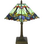 Lampe de table tiffany lampe de table de style baroque vitrail vintage 10 pouces