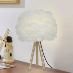 Lampe de table à trépied en plumes blanches h16 lampe de bureau à plumes de princesse moderne lampe de ... Lampe de table à trépied en plumes blanches h16 lampe de bureau à plumes de princesse moderne lampe de ...