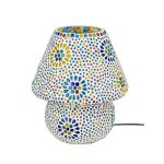 Lampe de table  poser en verre mosaque 22cm dcoration lumire douce dambiance design fleurs
