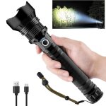 Lampe torche led ultra puissante600000 lumens lampe de poche rechargeable usb type - cxhp70. 2 ajustable ...