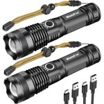 Lampe torche led usb rechargeables ultra puissante 90000 lumensxhp70 zoomable �tanche puissantes lampes ...