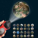 Lampe torche projecteur aodow pour enfants toboggan dinosaure � 24 motifs jouet �ducatif pour le sommeil ...