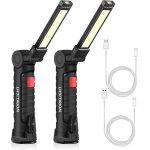 Lampe torche rechargeable usb torche led travail lumière portable magnétique crochet suspendu (2pcs petit) ... Lampe torche rechargeable usb torche led travail lumière portable magnétique crochet suspendu (2pcs petit) ...