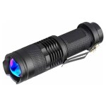 Lampe torche uv 365nm lampe de poche ultraviolette led lumire noire zoomable pour dtecteur dargent vrification ...