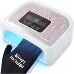 Lampe uv rechargeable sans fil pour ongles en gel lampe � ongles led d�cor�e de strass �tincelants pour ...