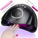 Lampe uv sche ongles 168w byondself induction infrarouge schage 10 - 99s cran lcd base amovible noir ...