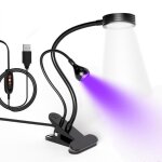 Lampe uv s�che ongles rotative � 360�� double t�te pour ongles am�ricains usb ultraviolet avec clip lampe ...