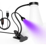 Lampe uv s�che ongles rotative � 360�� double t�te pour ongles am�ricains usb ultraviolet avec clip lampe ...