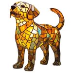Lampe en vitrail en forme danimal lampe vintage en verre teint� en forme de chien veilleuse chevet forme ...