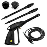 Lance de nettoyage haute pression avec buse rotative et tuyau 5m pour nettoyeur kärcher 160 bar Lance de nettoyage haute pression avec buse rotative et tuyau 5m pour nettoyeur kärcher 160 bar