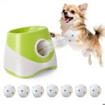 Lanceur de balle automatique petit lanceur de balle interactif lanceur de balles pour chiens avec 10 ...