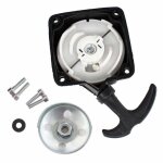 Lanceur et plaque démarreur pour debroussailleuse pompe tariere 2temps 30cc a 50cc entraxe 67mm Lanceur et plaque démarreur pour debroussailleuse pompe tariere 2temps 30cc a 50cc entraxe 67mm