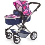 Landau pour poupée neo star bayer design - bleu et étoiles roses - convertible en poussette Landau pour poupée neo star bayer design - bleu et étoiles roses - convertible en poussette