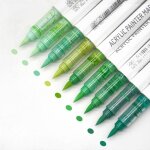 Languo feutre acrylique brush marker ? set de 9 couleurs vert marqueur peinture acrylique  pointe pinceau ...