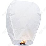 Lanterne volante - kung ming - blanche - papier ignifuge - 83 cm - dcoration de fte