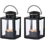 Lanterne de jardin lanterne � bougie 2 pi�ces petites lanternes suspendues de style vintage bougie chauffe ...