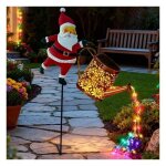 Lanterne nol pre nol solaire dcoration jardin extrieure clairage led kettle lights arrosoir solairecour ...