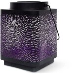 Lanterne solaire - garden id attract - mauve 11 x 11 h15 cm - 6  8h autonomie - mobile - bouton on / ...