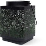 Lanterne solaire - garden id attract - vert 11 x 11 h15 cm - 6  8h autonomie - mobile - bouton on / ...