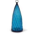 Lanterne solaire - garden id blue dome - 17 h40 cm - autonomie 6 - 8h - bouton on / off - pile aa rechargeabl ...