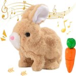 Lapin interactif kaki enfants sauteur parlant peluche mobile cadeau p�ques / anniversaire amusant
