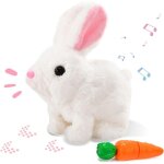 Lapin rebondissantjouet interactif lapin avec des sons et des mouvements de marche anim�e oreilles de ...