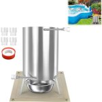 Lars360 chauffage de piscine au bois avec tonneau � feu po�le � bois seau � feu avec raccords de 32 / ...