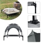 Lars360 lit pour chien avec baldaquin lit pour chat dext�rieur lit pour animaux de compagnie sur�lev� ...