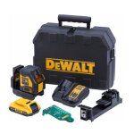 Laser en croix compact avec faisceau vert 18v dewalt dcle34021d1 - qw avec une batterie 2, 0 ah