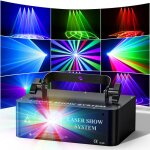 Laser dj - holdlamp effet laser graphique - rvb led lumire laser lumires  effet de scne 3d