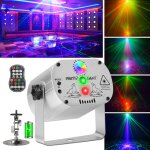 Laser eclairage dj lampe de scne - uking jeu de lumiere r&v rechargeable avec telecommande pour soir ...
