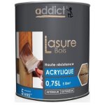 Lasure - addict - chêne clair - 0. 75l - satiné - hydrofuge Lasure - addict - chêne clair - 0. 75l - satiné - hydrofuge