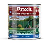 Lasure prventive pour bois - 1 litre - vert sapin - protection contre la pourritureles champignonslarves ...