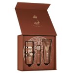 Lattafa ? coffret asad bourbon - 100 ml + 12 ml + gel douche 100 ml - homme