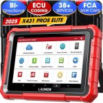 Launch x431 pros elite outil de diagnostic auto avec canfd doip bidirectionnel codage ecu valise diagnostic ...
