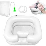 Lavabo  cheveux gonflable avec pommeau de douche et sac  eau bassin gonflable pour laver bac  shampooing ...
